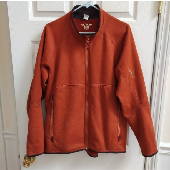 Arcteryx Arc'teryx Polartec Fleece Jacket Full Zip Made in Canada Orange men's L - Picture 1 of 13